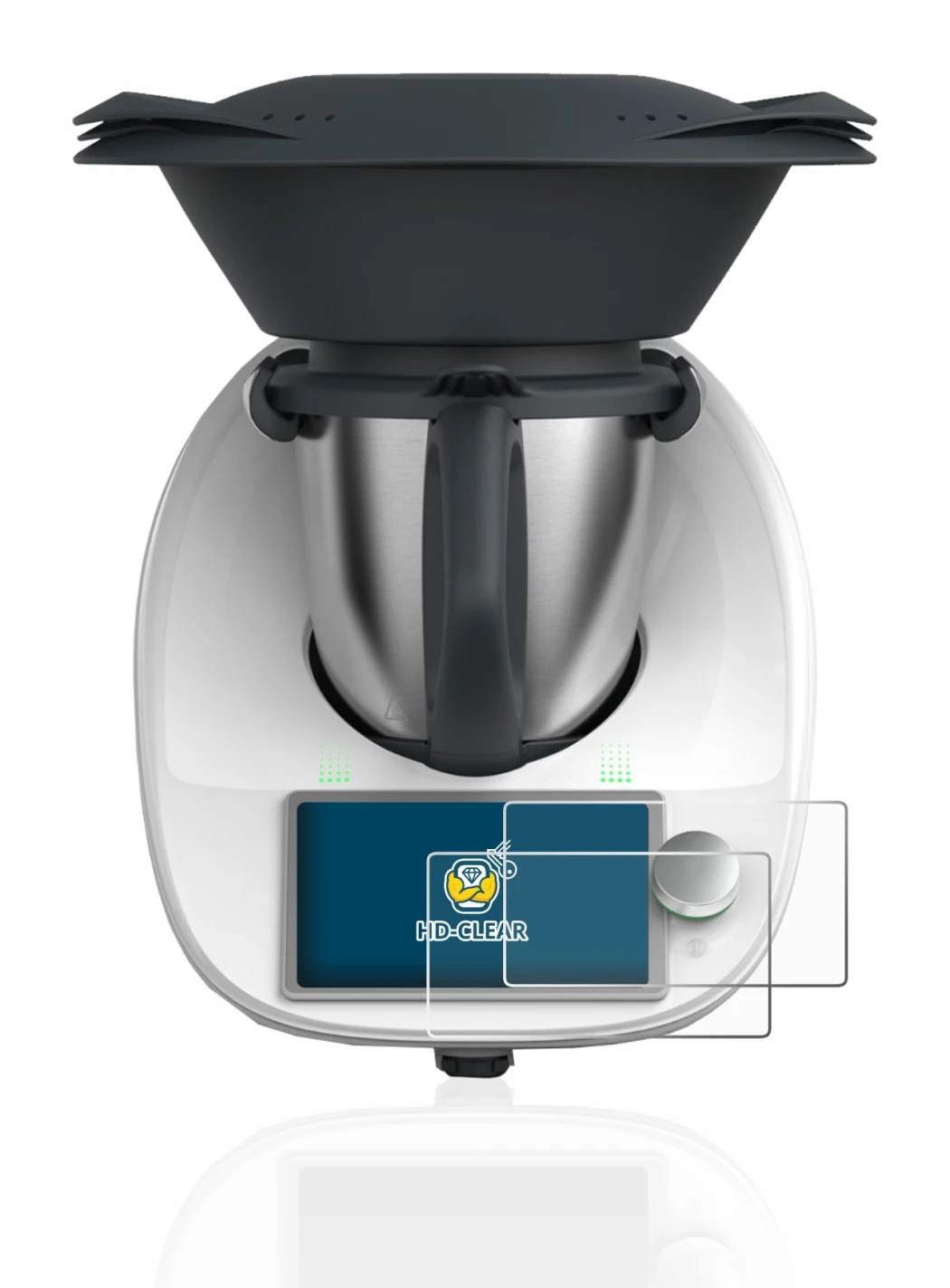 Abbildung des Geräts Vorwerk Thermomix TM6 mit einer Vielzahl des Displayschutzes.