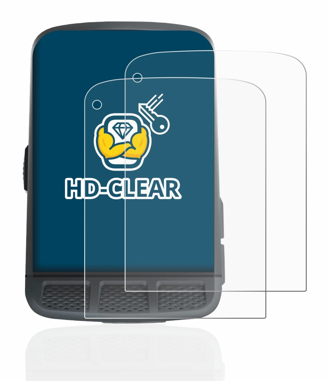 Abbildung des Geräts Wahoo Elemnt Roam mit einer Vielzahl des Displayschutzes.