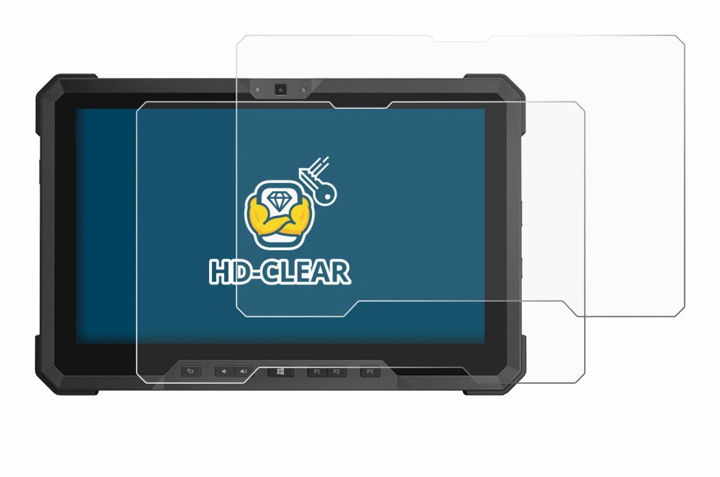 Abbildung des Geräts Dell Latitude 12 Rugged 7212 mit einer Vielzahl des Displayschutzes.