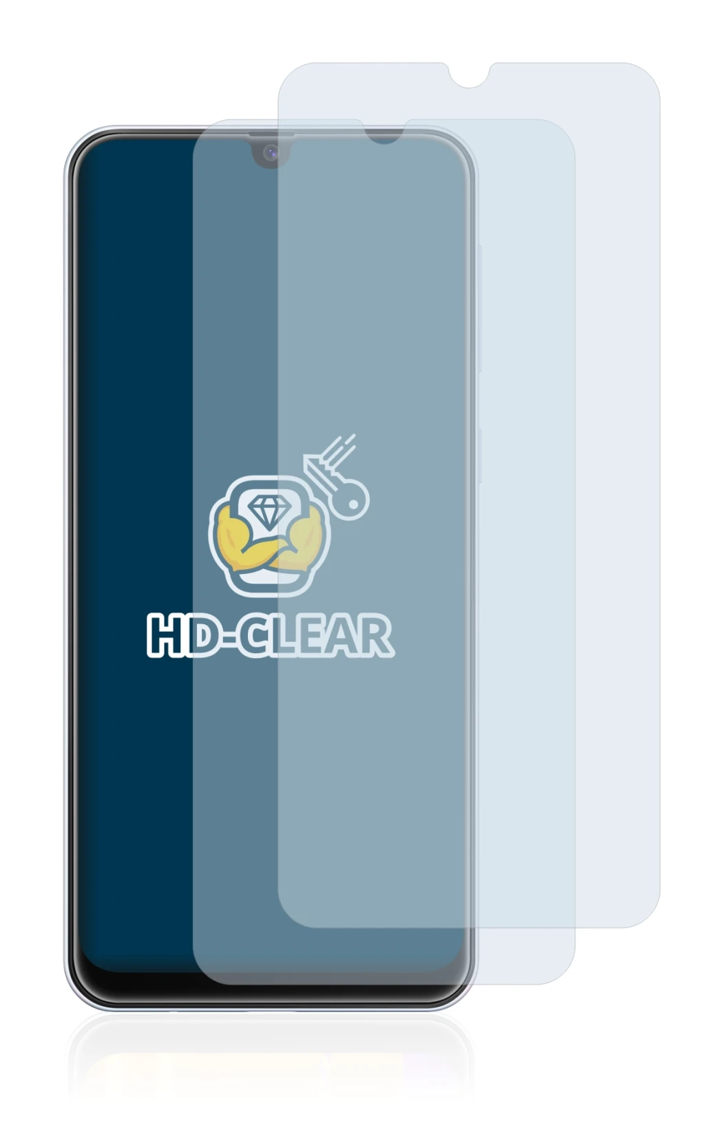 Abbildung des Geräts Samsung Galaxy M30s mit einer Vielzahl des Displayschutzes.