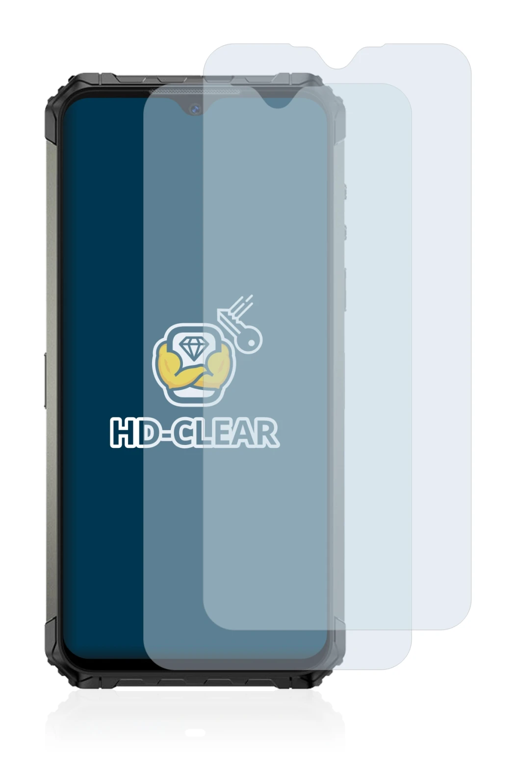 Abbildung des Geräts Ulefone Armor 7 mit einer Vielzahl des Displayschutzes.