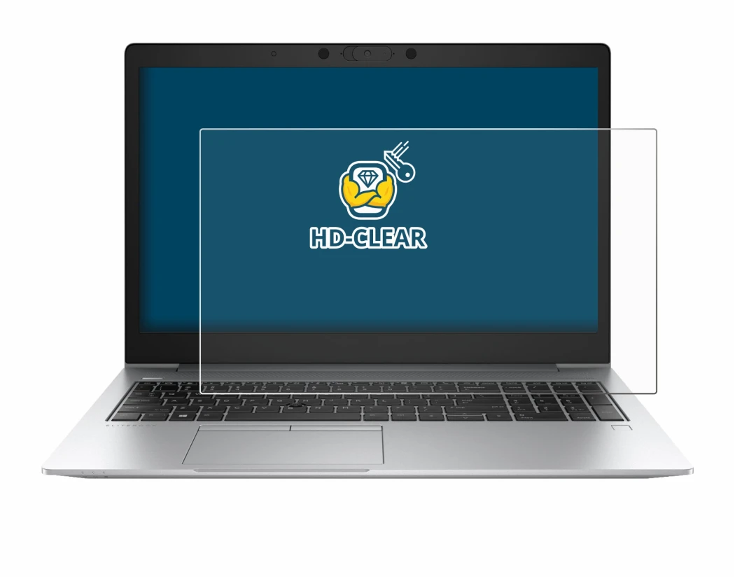 Abbildung des Geräts HP EliteBook 850 G6 mit einer Vielzahl des Displayschutzes.