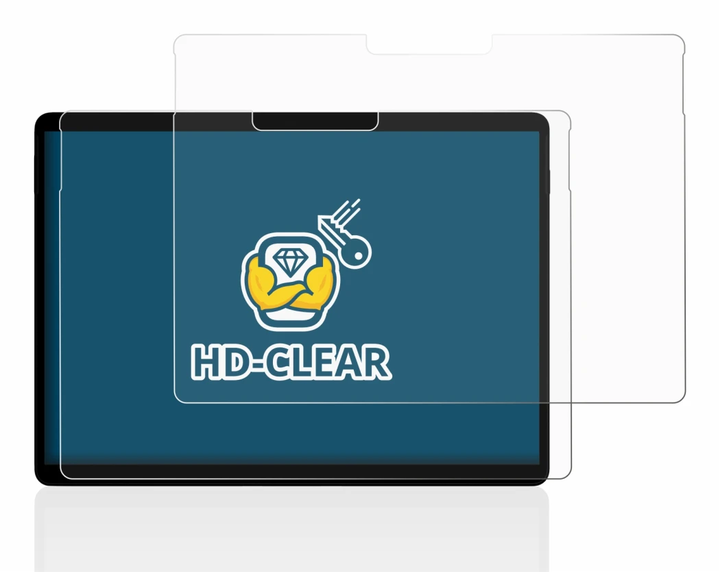 Abbildung des Geräts Microsoft Surface Pro X mit einer Vielzahl des Displayschutzes.