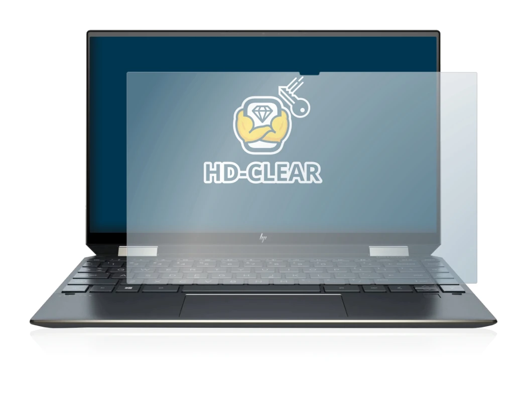 Abbildung des Geräts HP Spectre x360 13-aw0000ns mit einer Vielzahl des Displayschutzes.