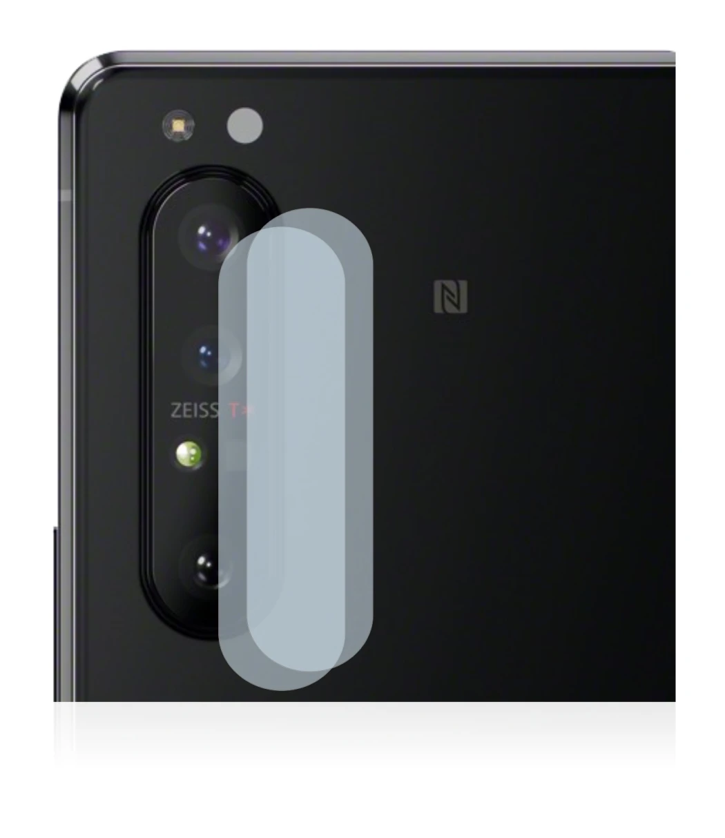 Abbildung des Geräts Sony Xperia 1 II (NUR Kameraschutz) mit einer Vielzahl des Displayschutzes.