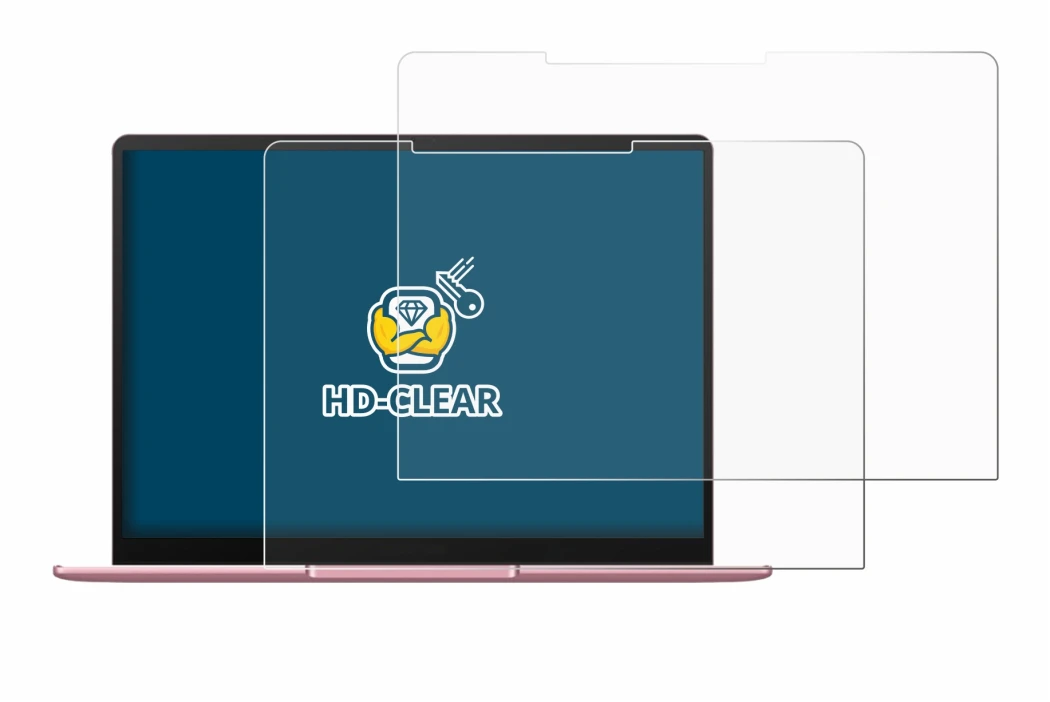 Abbildung des Geräts Huawei MateBook 13 2020 mit einer Vielzahl des Displayschutzes.