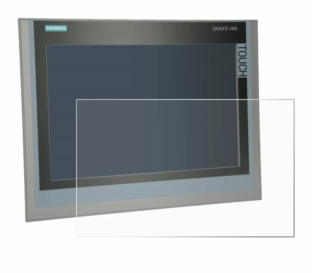 Abbildung des Geräts Siemens Simatic HMI TP 1500 Comfort mit einer Vielzahl des Displayschutzes.
