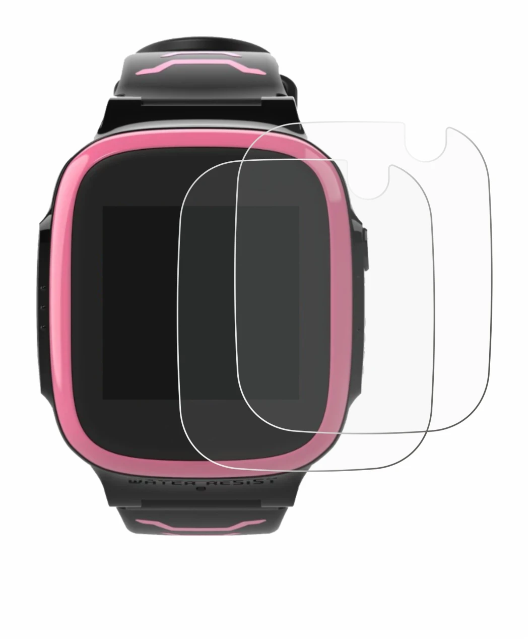 Abbildung des Geräts Xplora X5 Play mit einer Vielzahl des Displayschutzes.