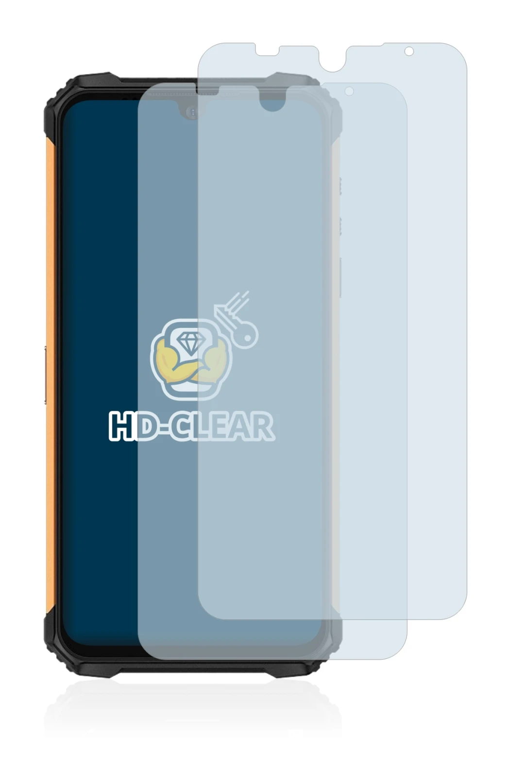 Abbildung des Geräts Ulefone Armor 8 mit einer Vielzahl des Displayschutzes.