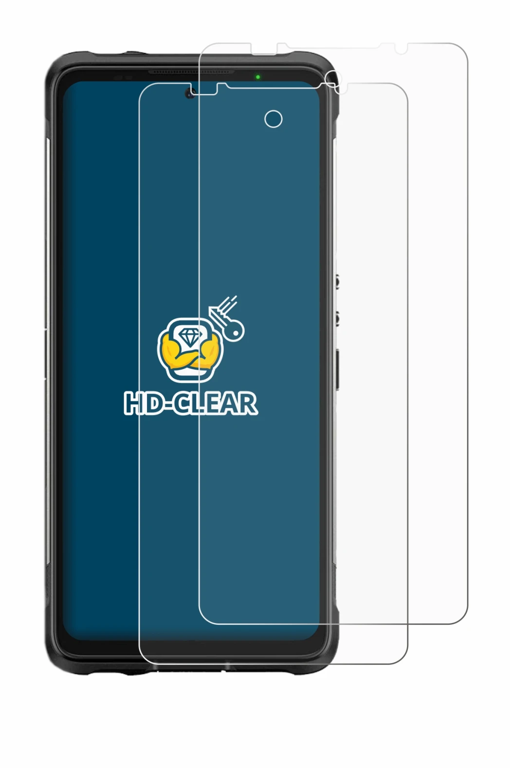 Abbildung des Geräts Ulefone Armor 10 5G mit einer Vielzahl des Displayschutzes.