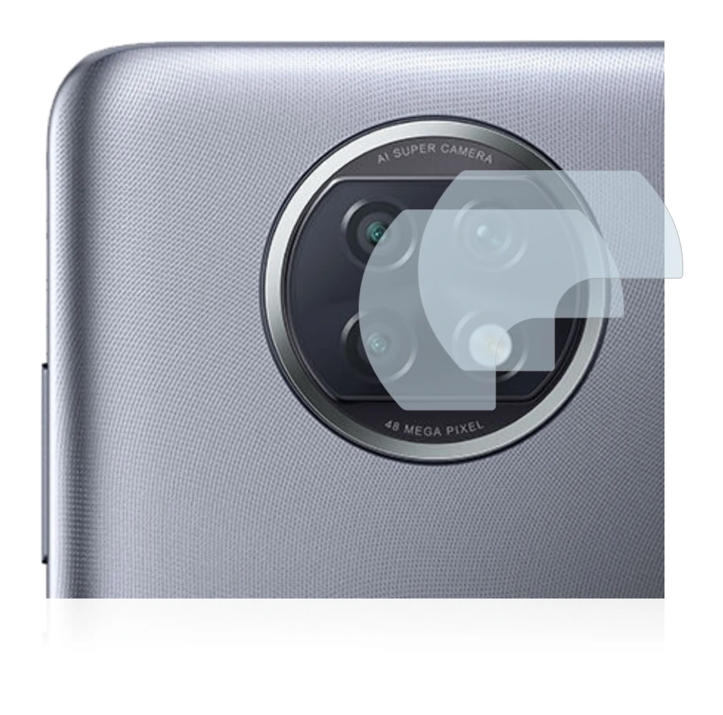 Abbildung des Geräts Xiaomi Redmi Note 9T 5G (NUR Kameraschutz) mit einer Vielzahl des Displayschutzes.