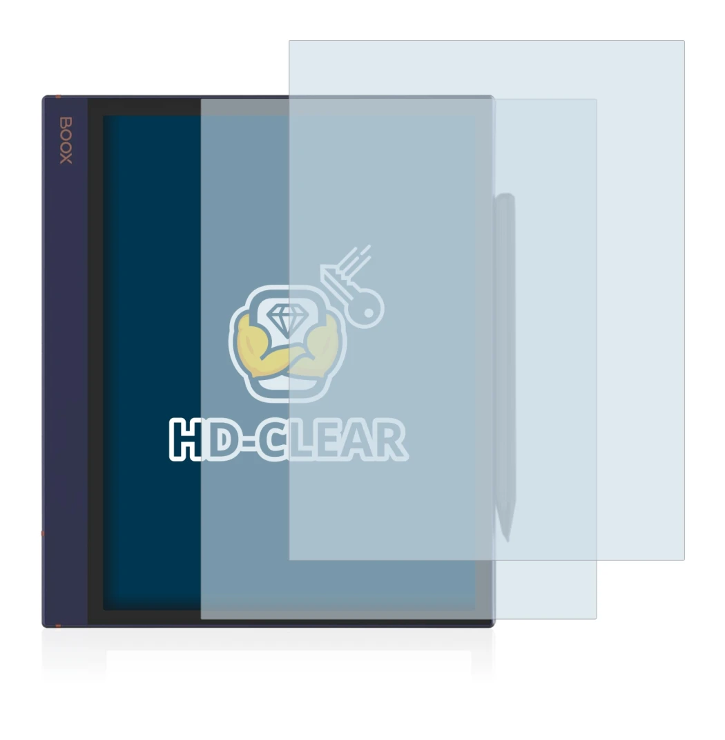 Abbildung des Geräts Boox Note Air mit einer Vielzahl des Displayschutzes.