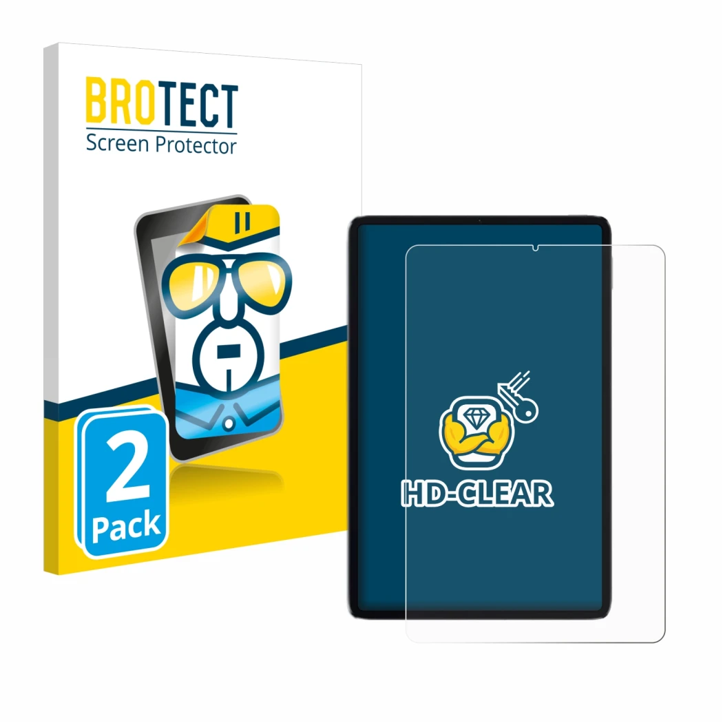 Vorderseite einer Produktverpackung mit dem Markenlogo BROTECT. Daneben ist das Gerät Xiaomi Mi Pad 5 mit dem zugehörigen Disp