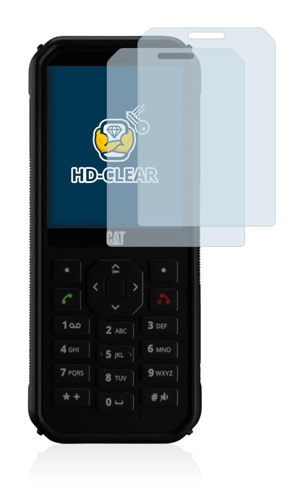 Abbildung des Geräts Caterpillar Cat B40 mit einer Vielzahl des Displayschutzes.