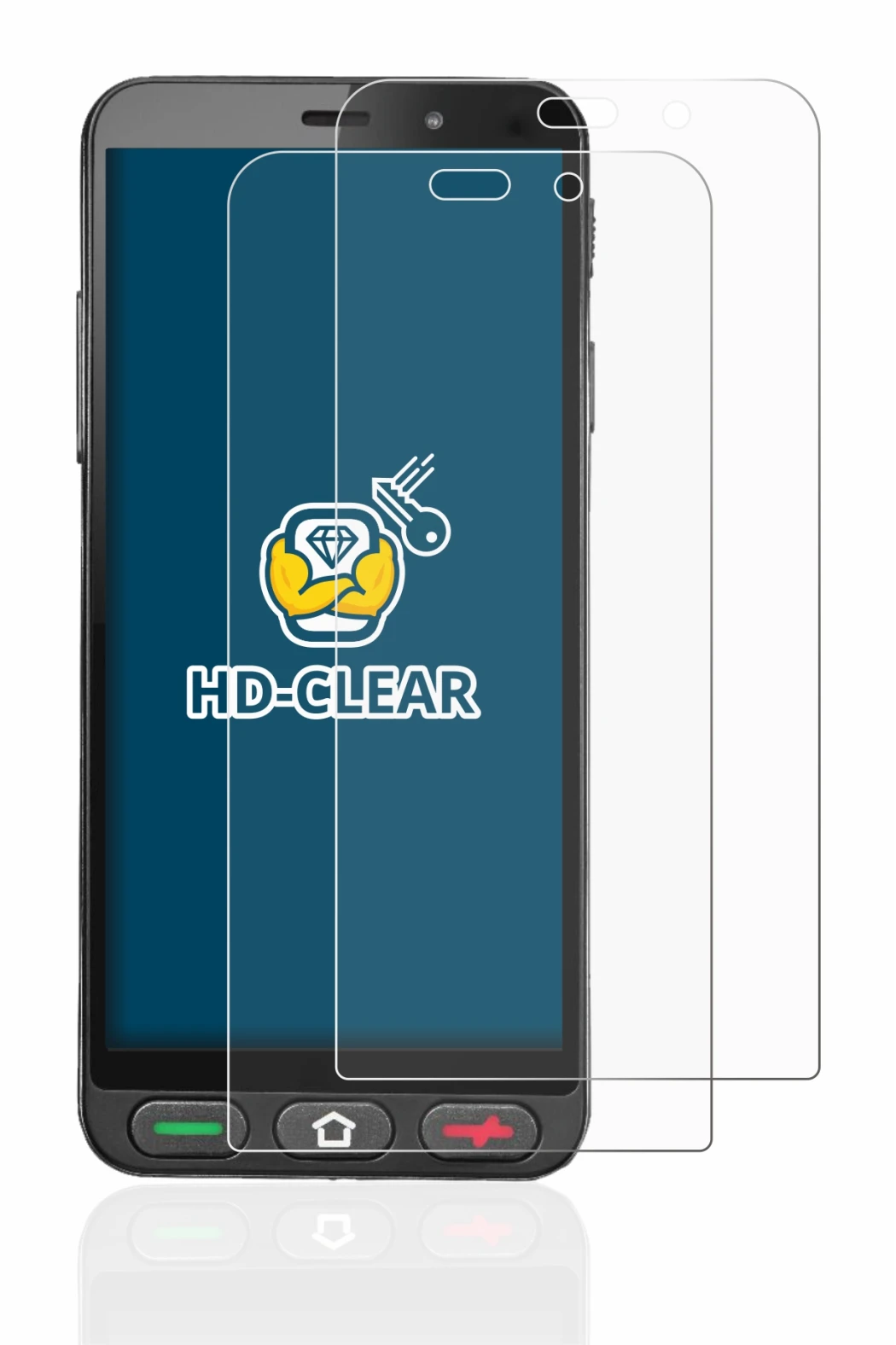 Abbildung des Geräts Brondi Amico S Nero mit einer Vielzahl des Displayschutzes.