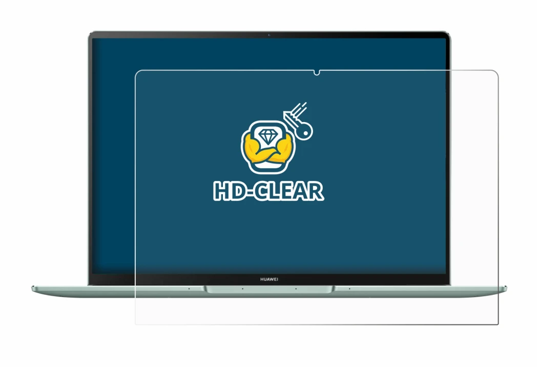 Abbildung des Geräts Huawei MateBook 14s mit einer Vielzahl des Displayschutzes.