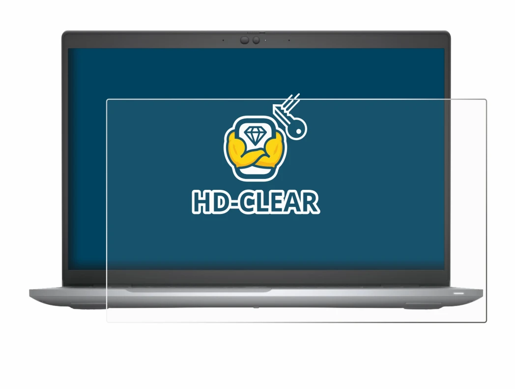 Abbildung des Geräts Dell Latitude 5520 mit einer Vielzahl des Displayschutzes.