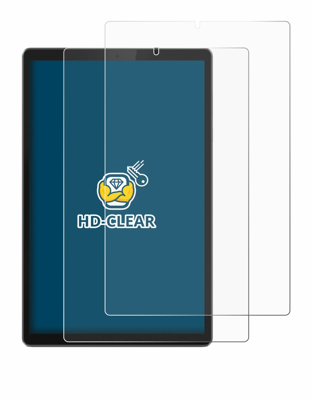 Abbildung des Geräts Lenovo Tab TB-X306F mit einer Vielzahl des Displayschutzes.