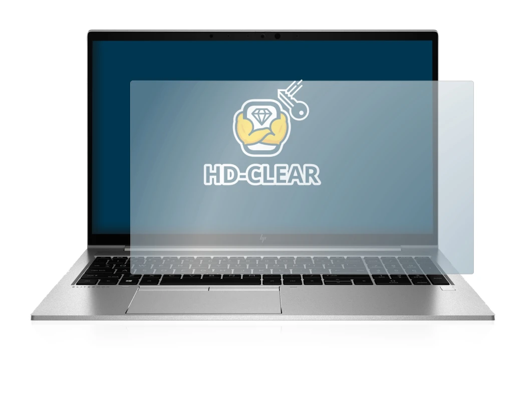 Abbildung des Geräts HP EliteBook 855 G7 Non-Touch mit einer Vielzahl des Displayschutzes.