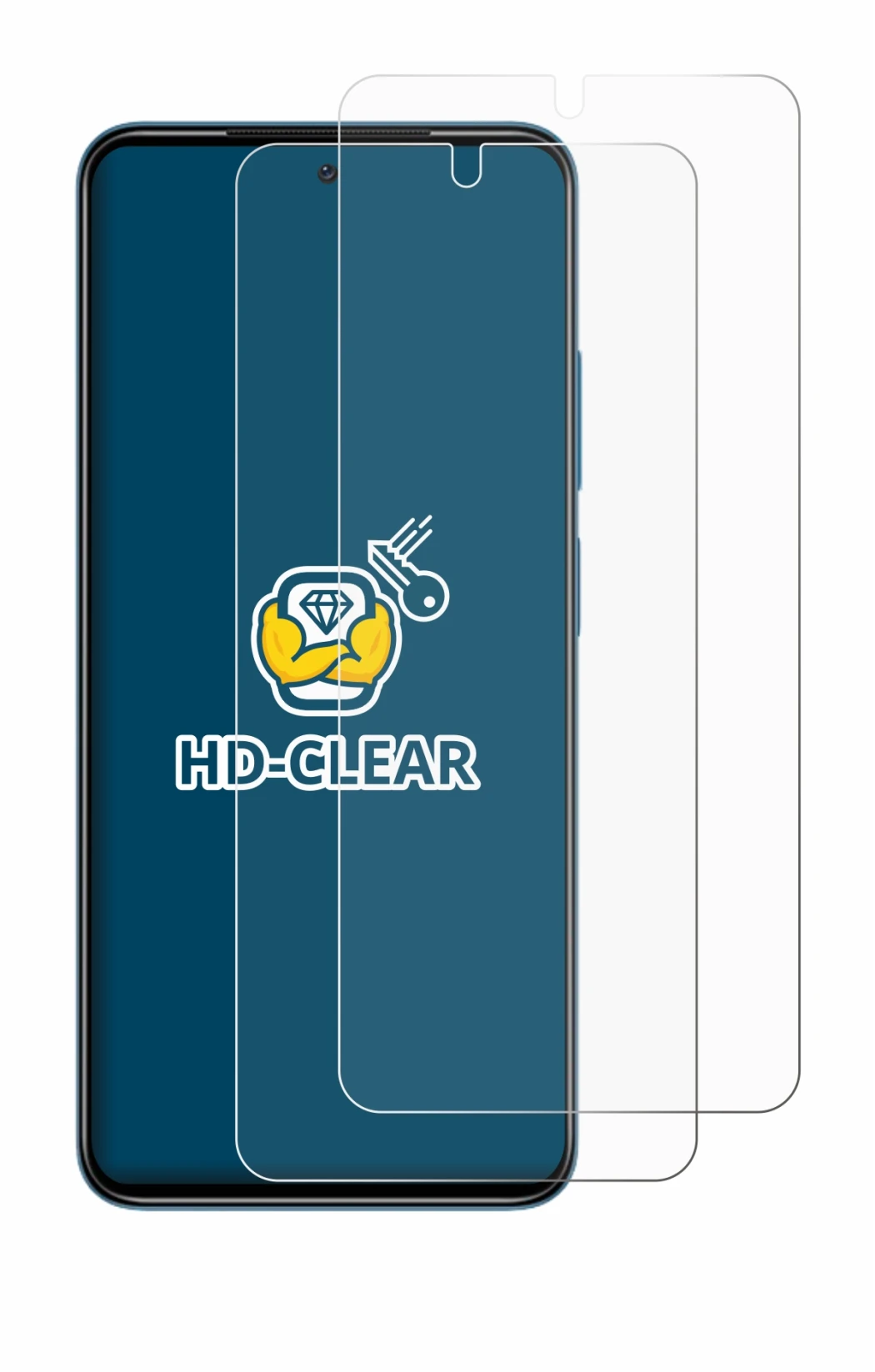 Abbildung des Geräts Xiaomi Redmi Note 11 mit einer Vielzahl des Displayschutzes.