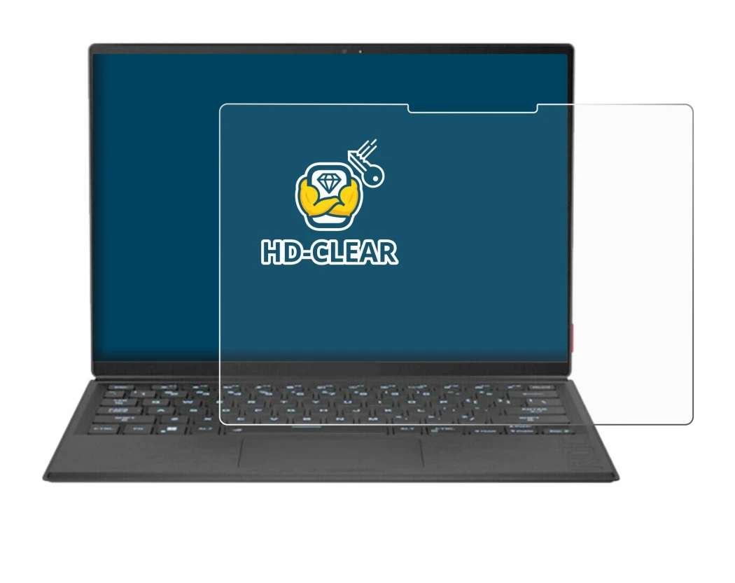 Abbildung des Geräts ASUS Rog Flow Z13 2022 mit einer Vielzahl des Displayschutzes.