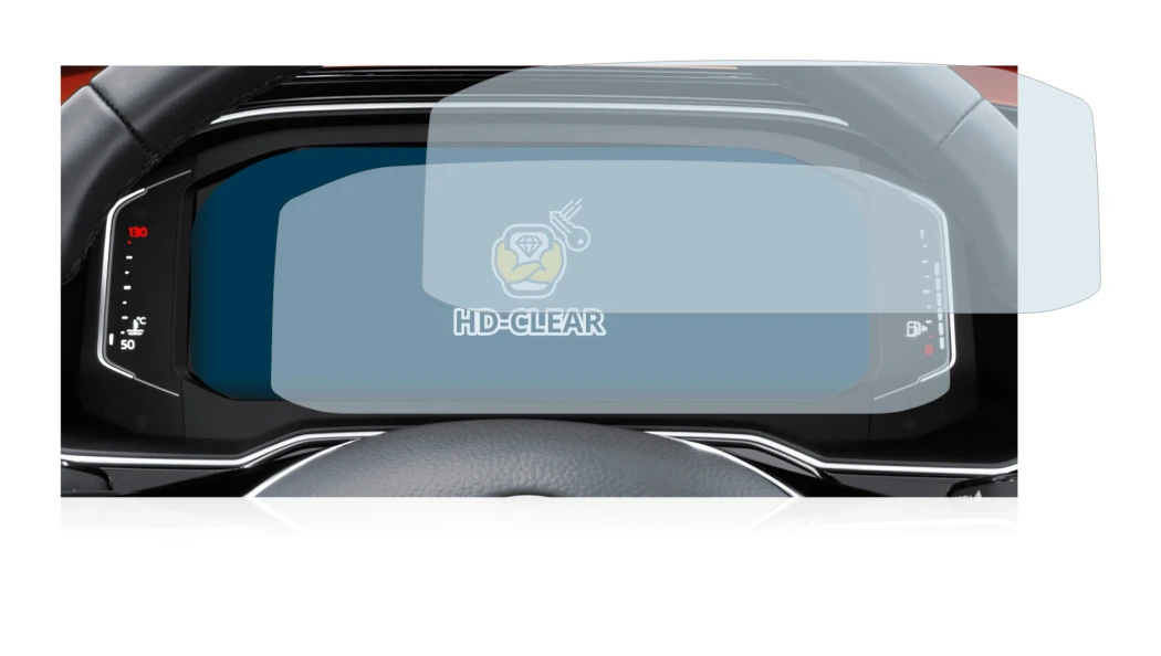 Abbildung des Geräts Volkswagen Tiguan 2021 Digital Cockpit Pro mit einer Vielzahl des Displayschutzes.