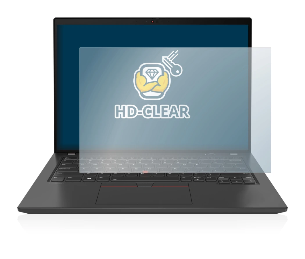 Abbildung des Geräts Lenovo ThinkPad T14 Gen 3 mit einer Vielzahl des Displayschutzes.