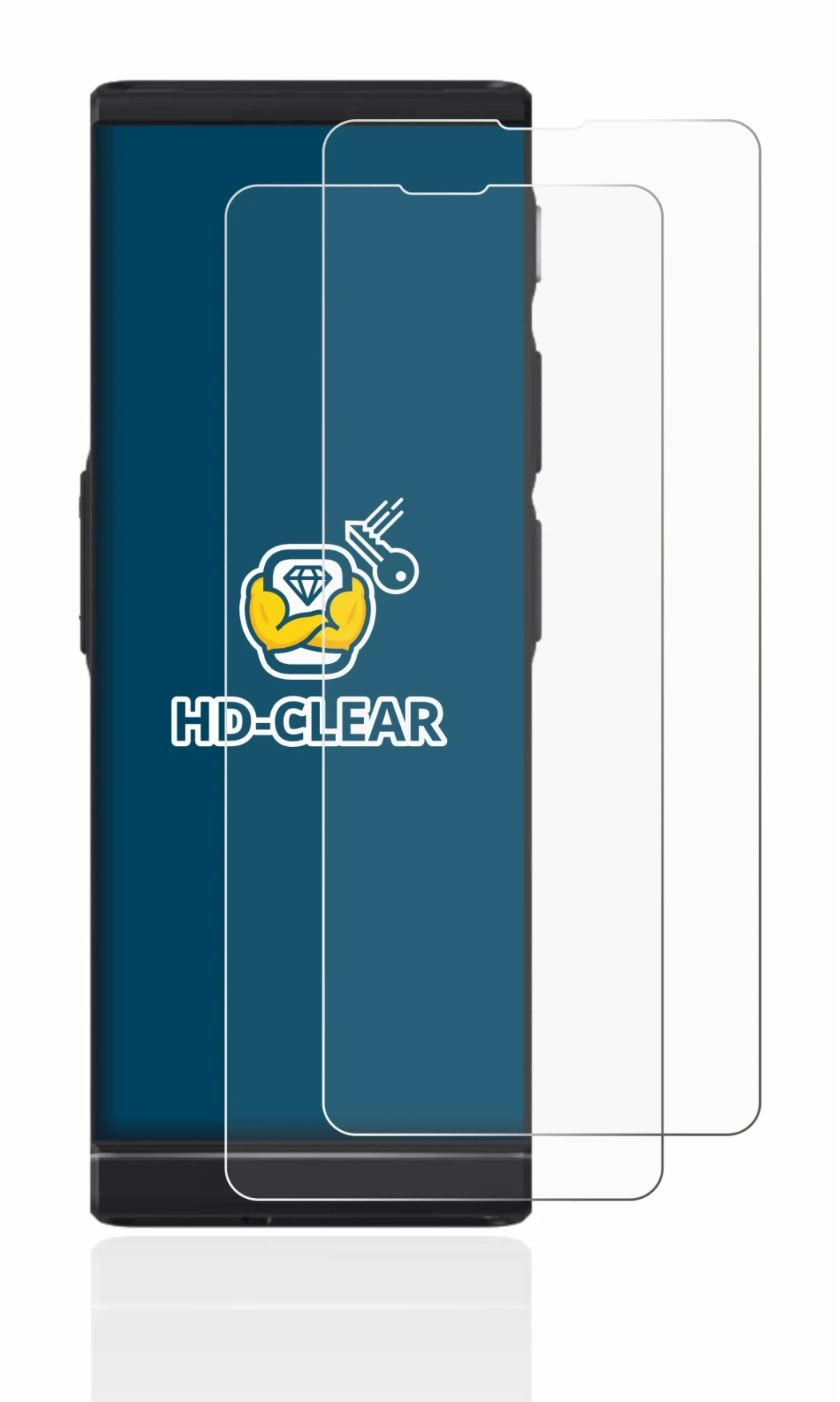 Abbildung des Geräts Vasco Translator V4 mit einer Vielzahl des Displayschutzes.