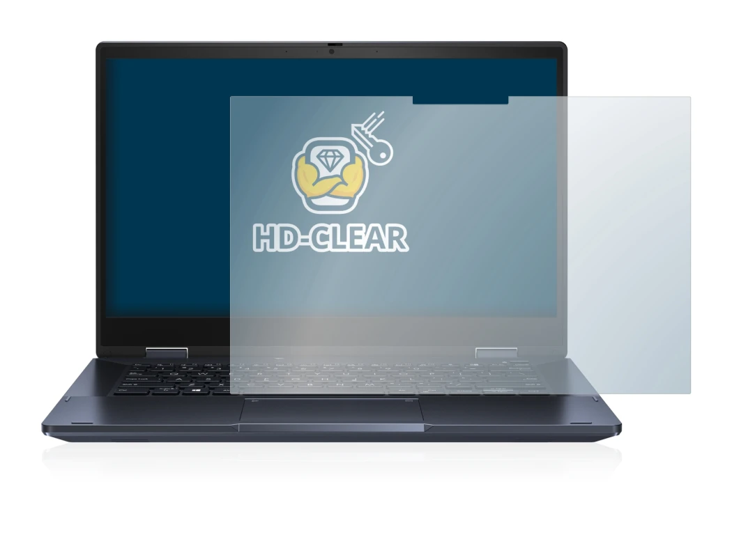 Abbildung des Geräts ASUS ExpertBook B3 Flip B3402 mit einer Vielzahl des Displayschutzes.