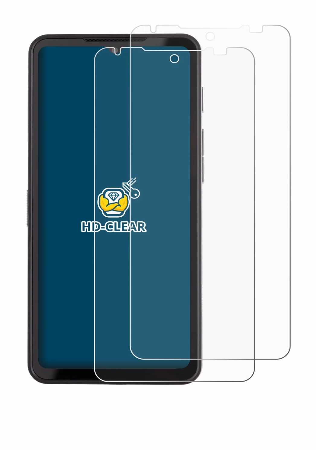 Abbildung des Geräts Caterpillar Cat S75 mit einer Vielzahl des Displayschutzes.