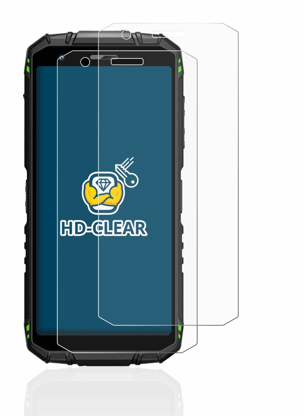 Abbildung des Geräts Doogee S41 Pro mit einer Vielzahl des Displayschutzes.