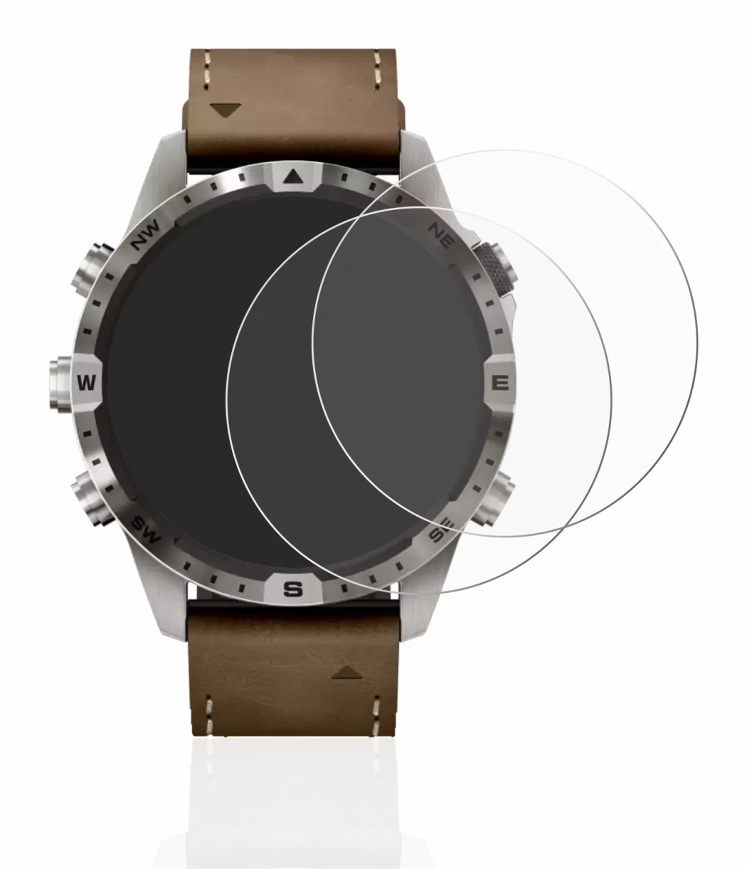 Abbildung des Geräts Garmin Marq Adventurer (Gen 2) mit einer Vielzahl des Displayschutzes.