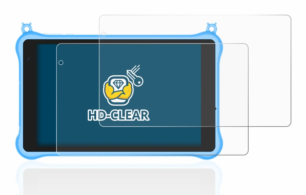 Abbildung des Geräts Blackview Tab 5 Kids mit einer Vielzahl des Displayschutzes.