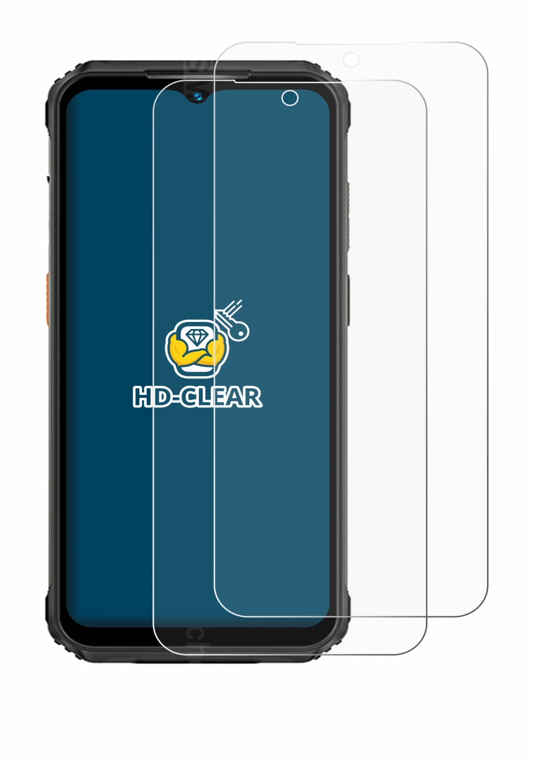 Abbildung des Geräts Ulefone Armor 21 mit einer Vielzahl des Displayschutzes.
