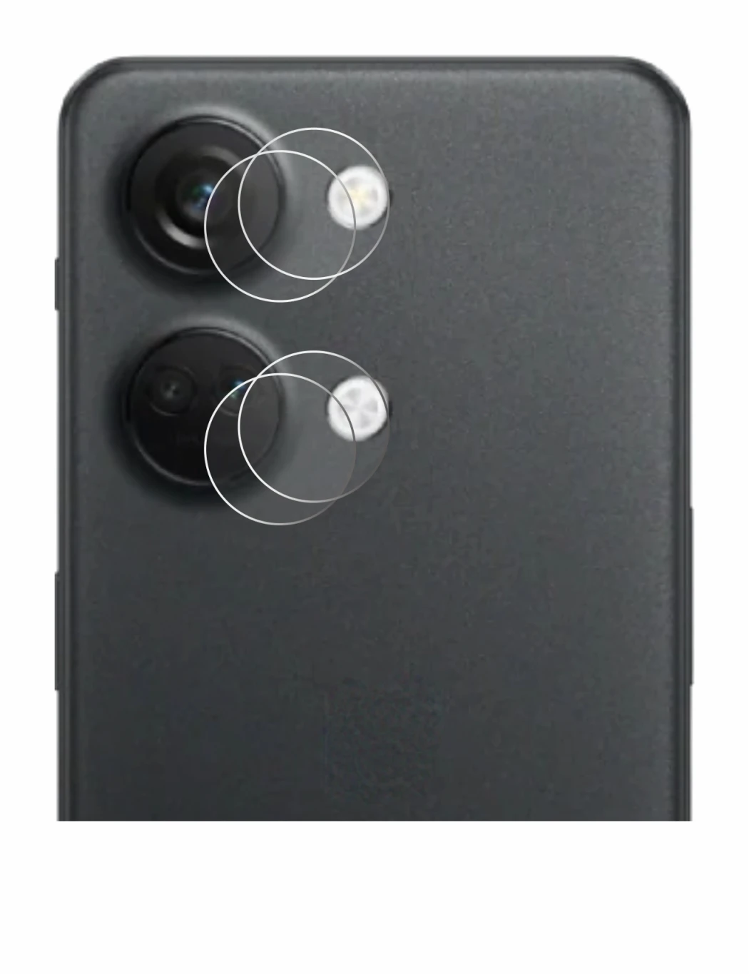 Abbildung des Geräts OnePlus Nord 3 5G (NUR Kameraschutz) mit einer Vielzahl des Displayschutzes.