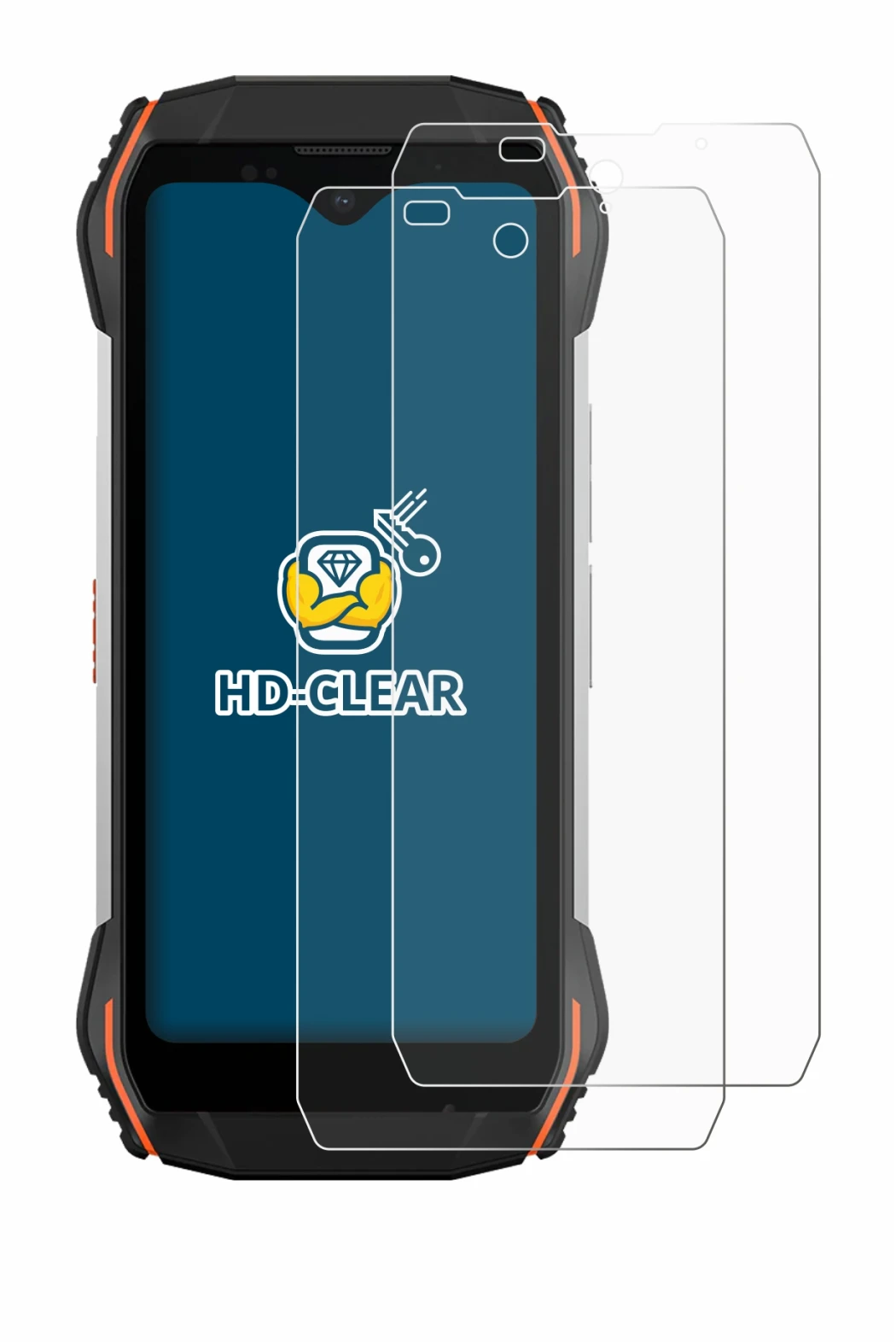 Abbildung des Geräts Blackview N6000 mit einer Vielzahl des Displayschutzes.