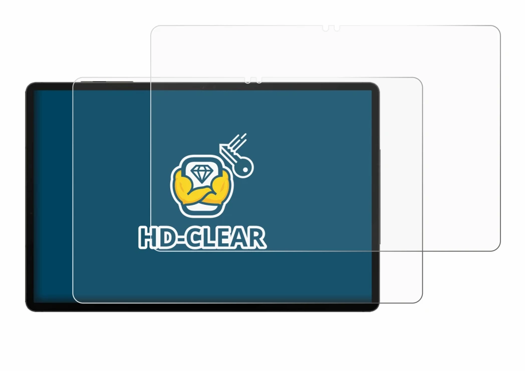 Abbildung des Geräts Samsung Galaxy Tab S9 WiFi mit einer Vielzahl des Displayschutzes.