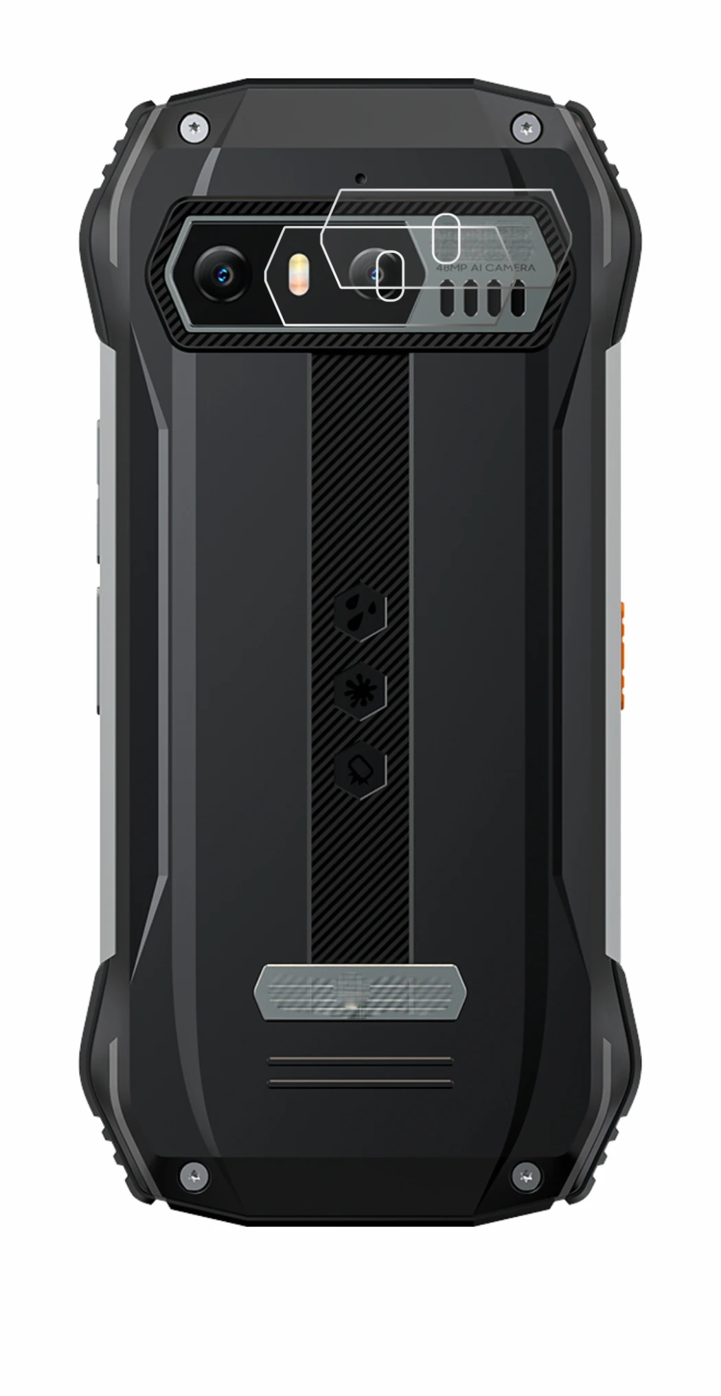 Abbildung des Geräts Blackview N6000 (NUR Kameraschutz) mit einer Vielzahl des Displayschutzes.