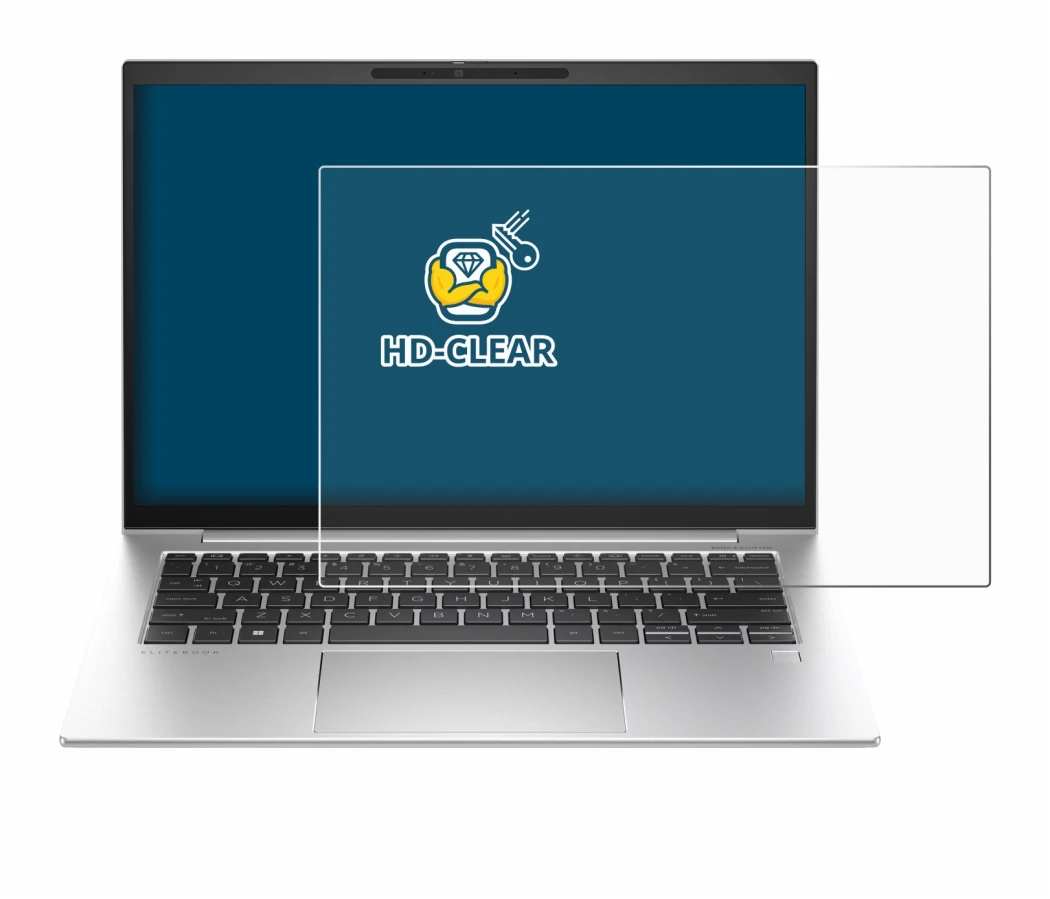 Abbildung des Geräts HP EliteBook 840 G10 mit einer Vielzahl des Displayschutzes.