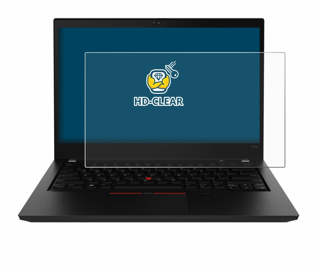 Abbildung des Geräts Lenovo ThinkPad P14s Gen 2 mit einer Vielzahl des Displayschutzes.