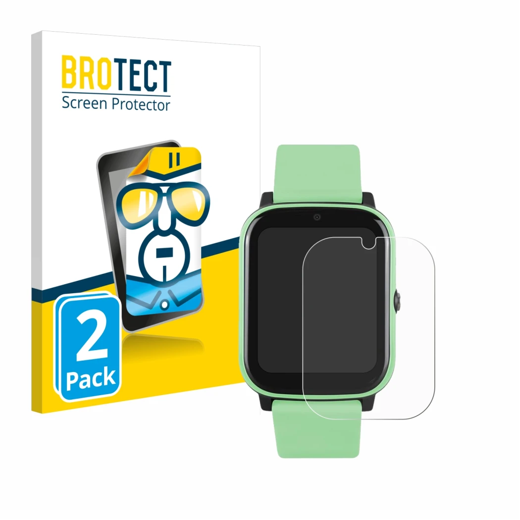 Vorderseite einer Produktverpackung mit dem Markenlogo BROTECT. Daneben ist das Gerät One2Track Connect NEXT mit dem zugehörig