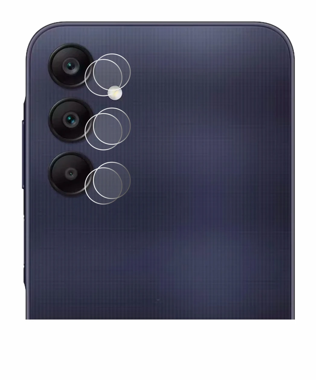 Abbildung des Geräts Samsung Galaxy A25 5G (NUR Kamera) mit einer Vielzahl des Displayschutzes.