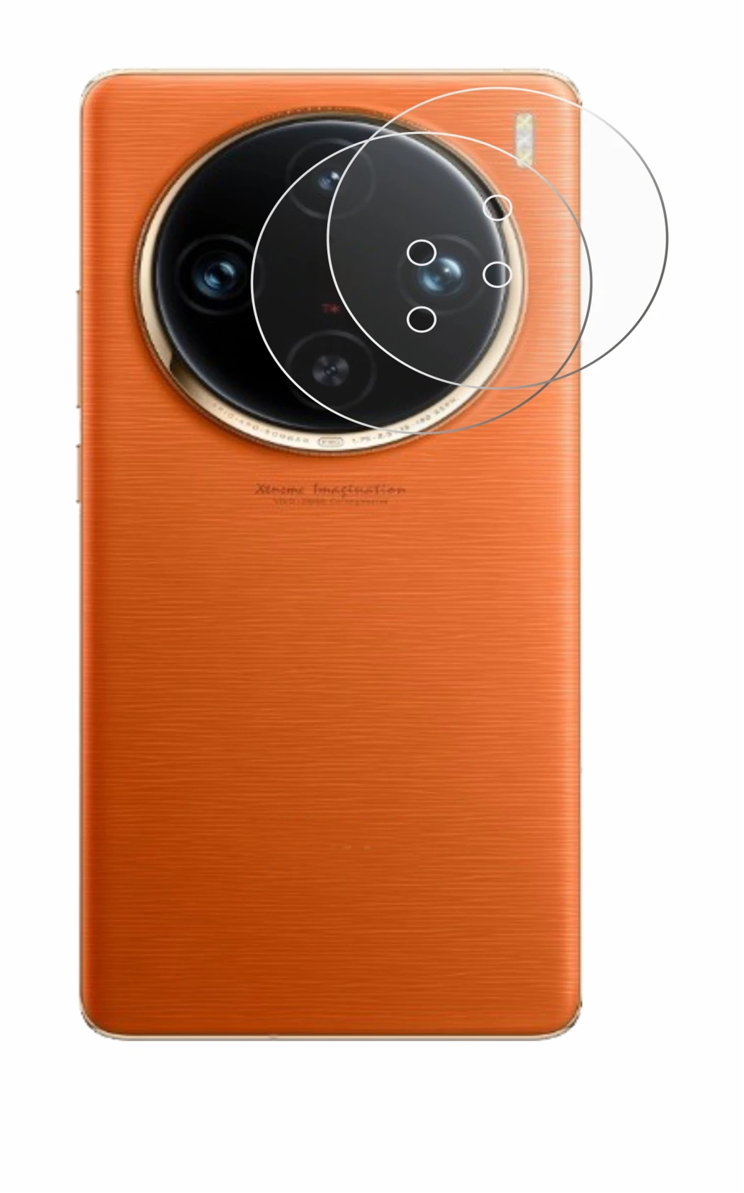 Abbildung des Geräts Vivo X100 Pro (NUR Kameraschutz) mit einer Vielzahl des Displayschutzes.