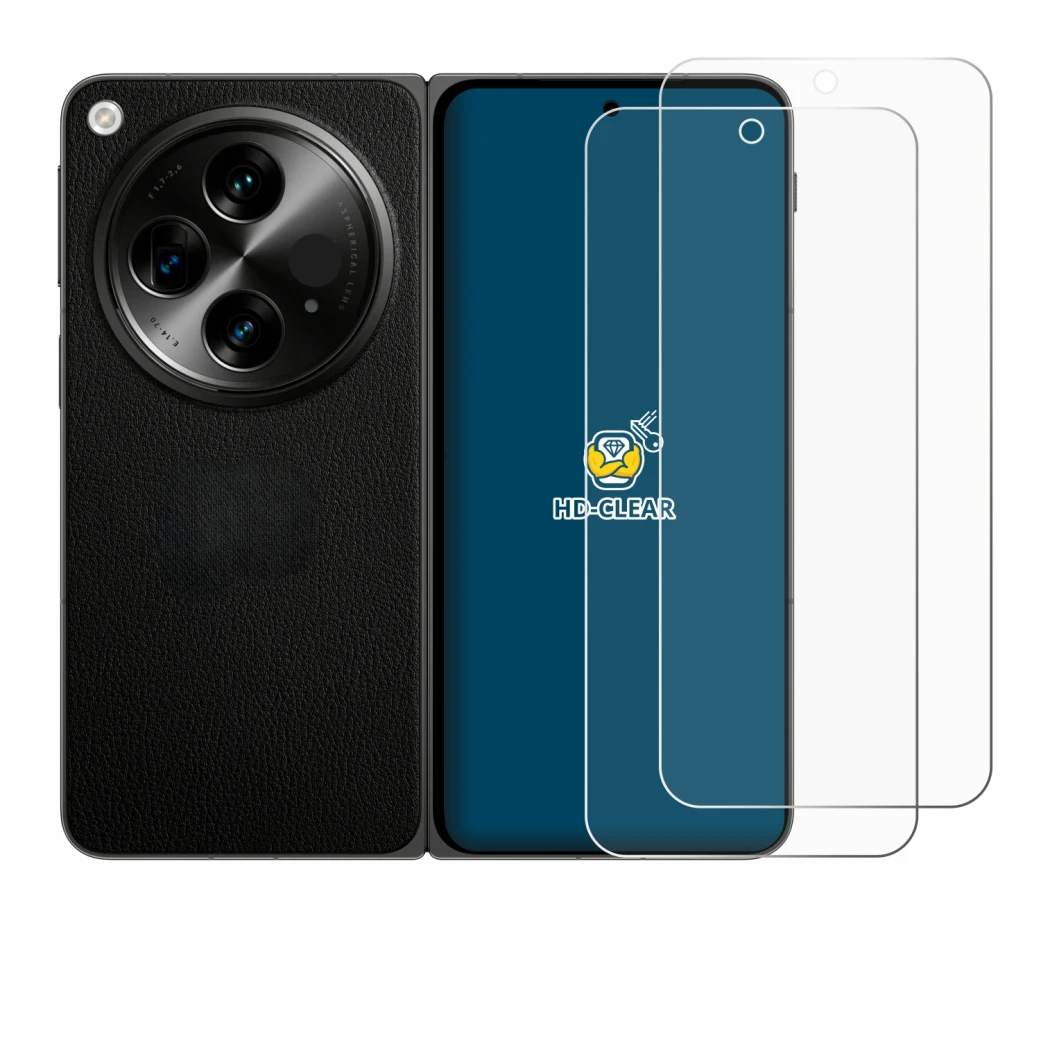 Abbildung des Geräts OnePlus Open (case-friendly) mit einer Vielzahl des Displayschutzes.