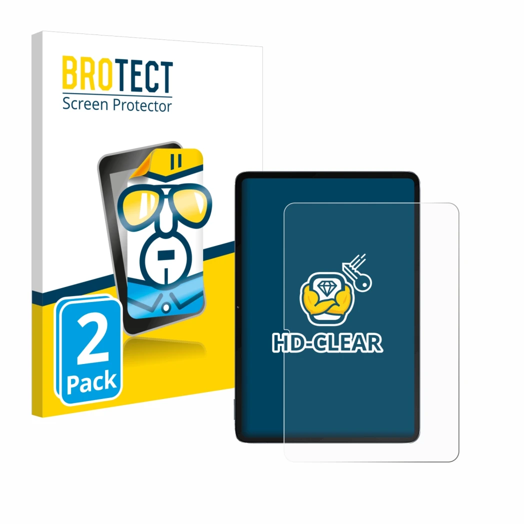 Vorderseite einer Produktverpackung mit dem Markenlogo BROTECT. Daneben ist das Gerät Xiaomi Pad 6S Pro 12.4