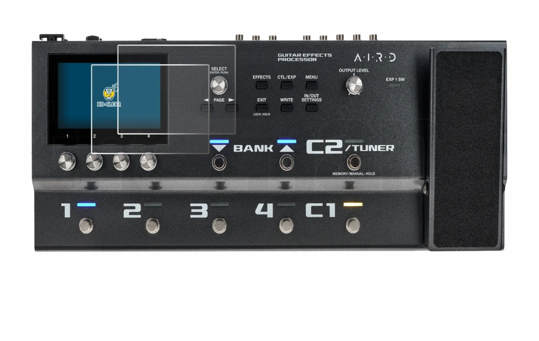 Abbildung des Geräts Boss GX-100 mit einer Vielzahl des Displayschutzes.