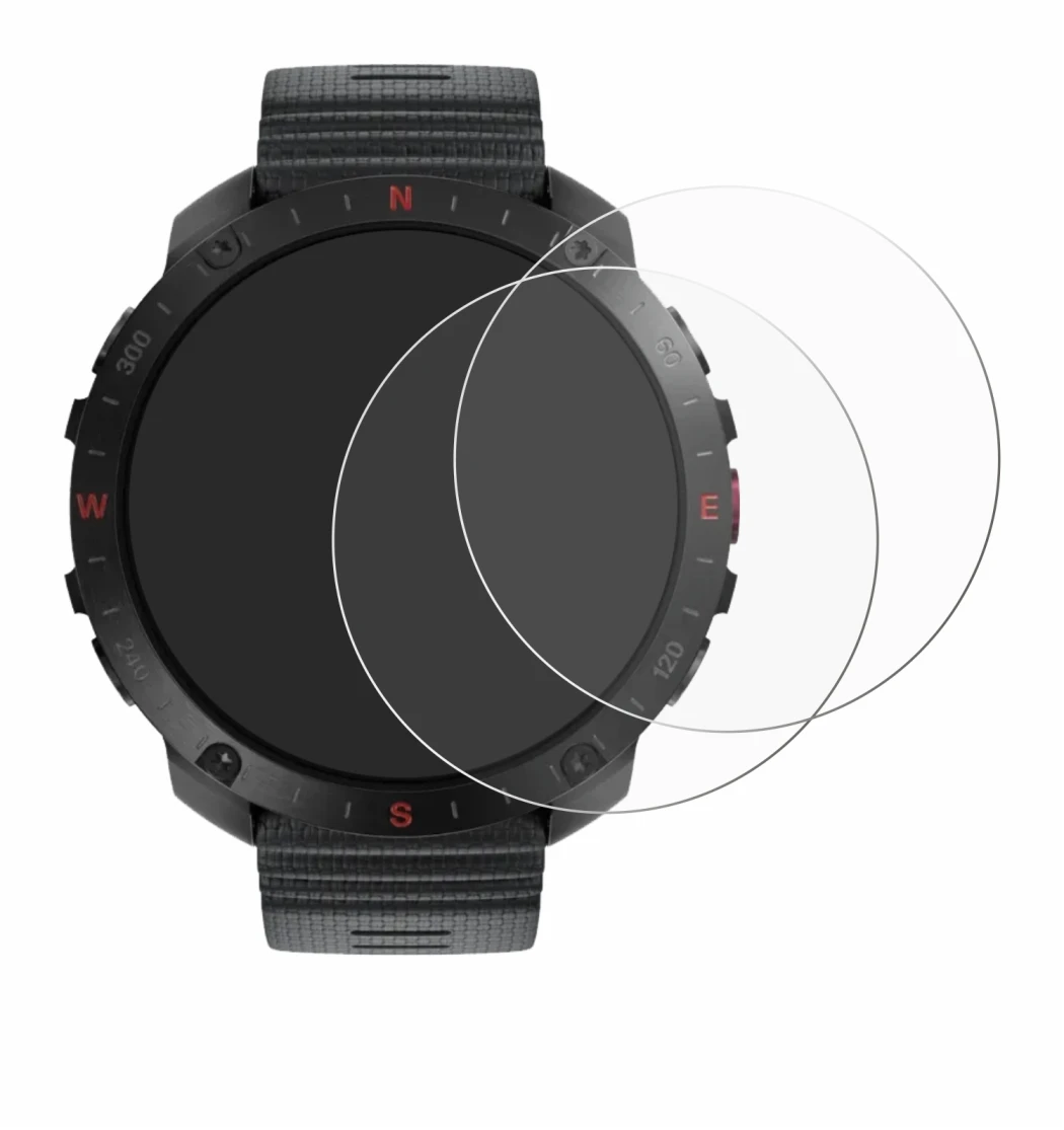 Abbildung des Geräts Polar Grit X2 Pro mit einer Vielzahl des Displayschutzes.