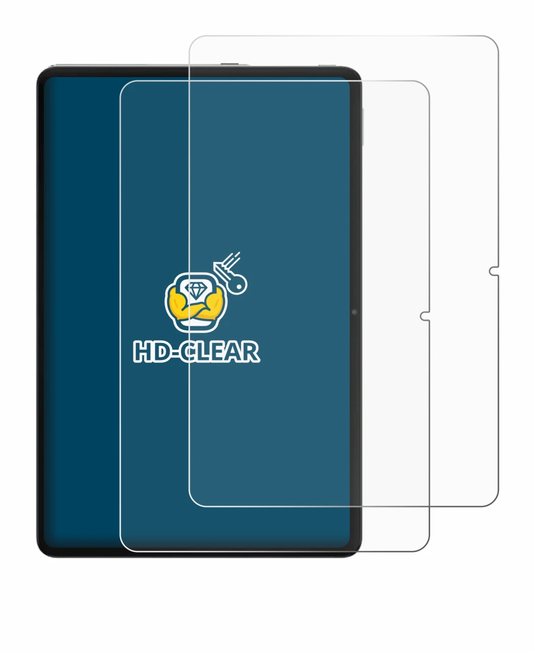 Abbildung des Geräts Xiaomi Redmi Pad Pro mit einer Vielzahl des Displayschutzes.