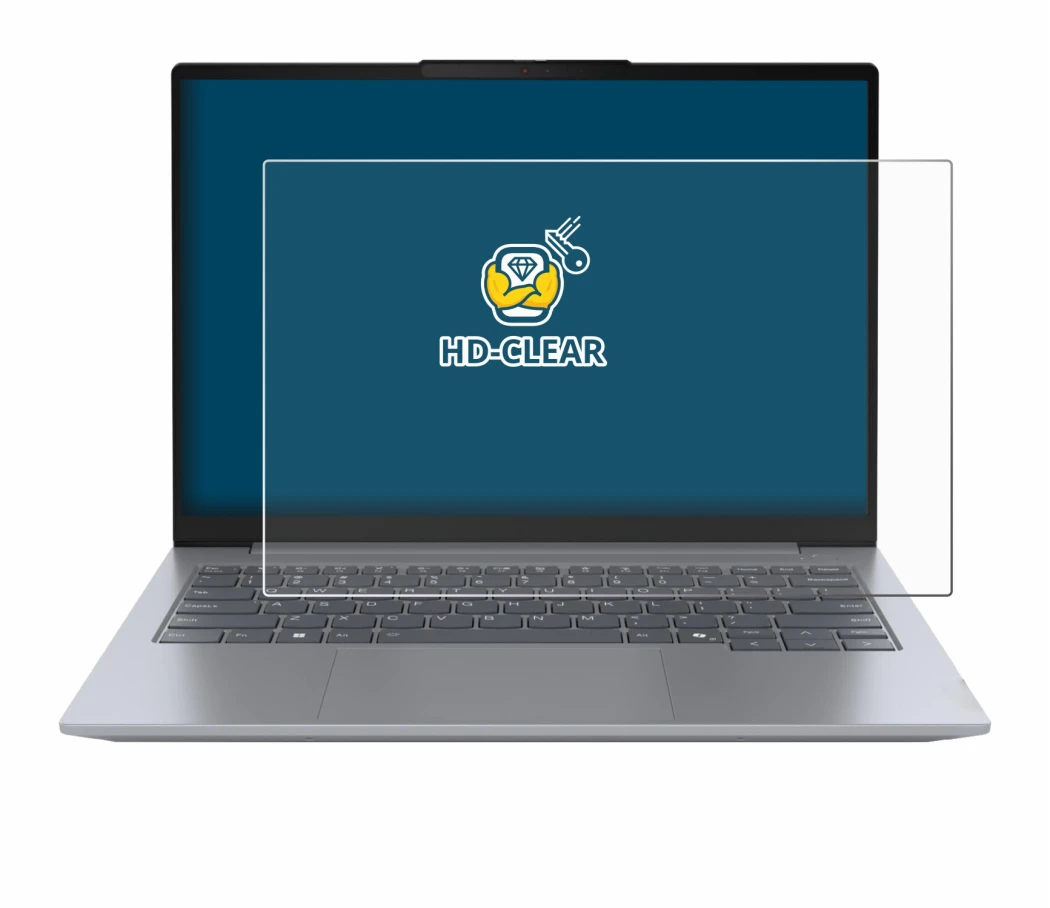 Abbildung des Geräts Lenovo ThinkBook 14 Gen 7 mit einer Vielzahl des Displayschutzes.