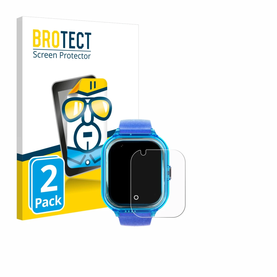 Vorderseite einer Produktverpackung mit dem Markenlogo BROTECT. Daneben ist das Gerät SaveFamily Enjoy mit dem zugehörigen Dis